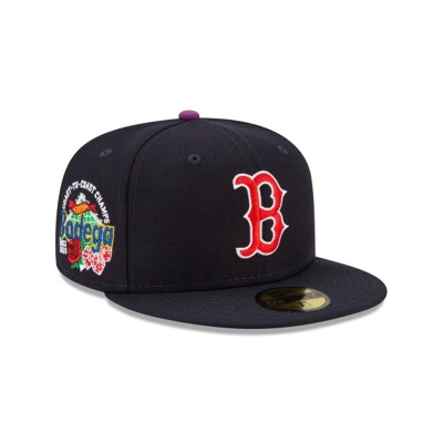 Blue Boston Red Sox Hat - New Era MLB x Bodega Coast To Coast Champs 59FIFTY Fitted Caps USA6958713